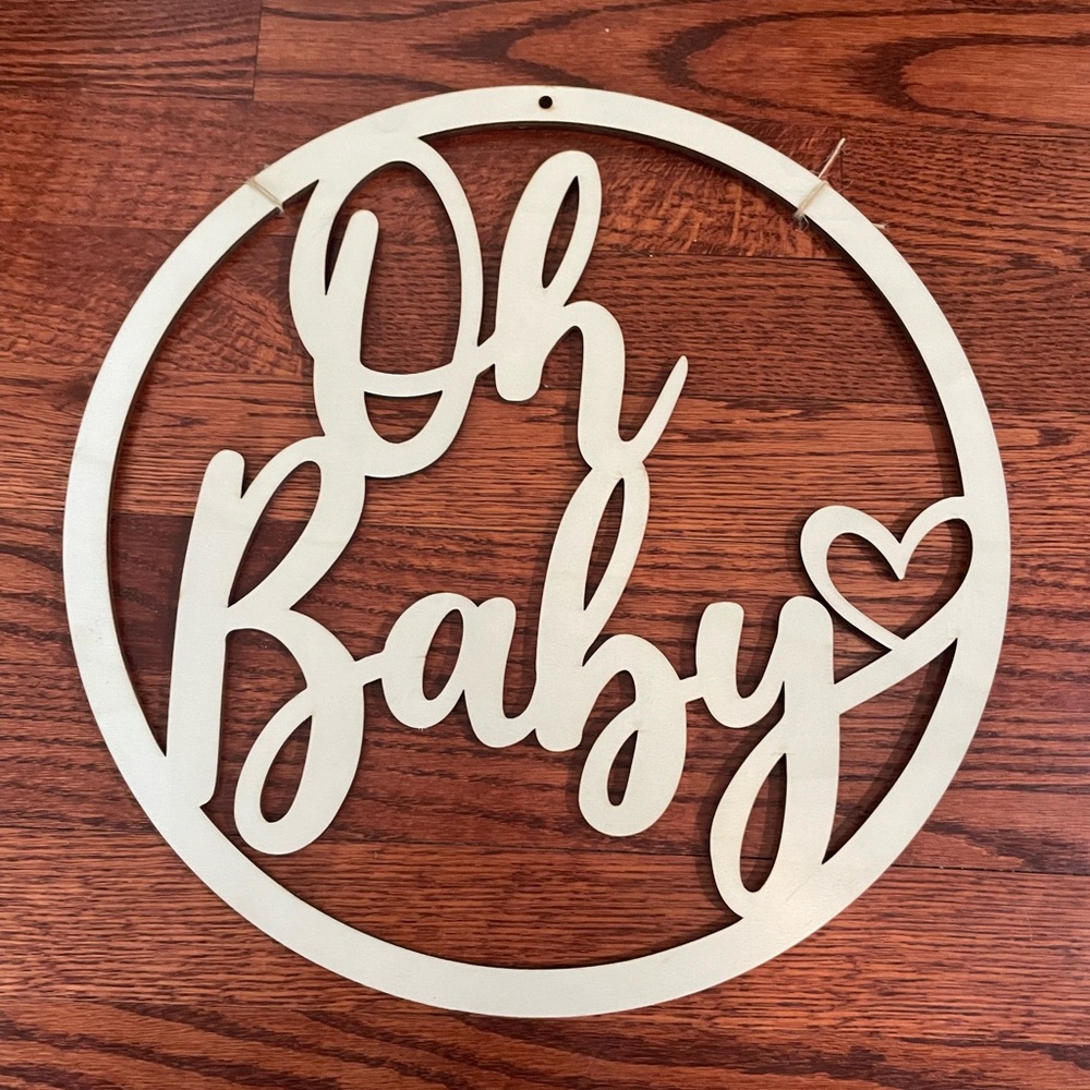 “Oh baby” baby shower decoration